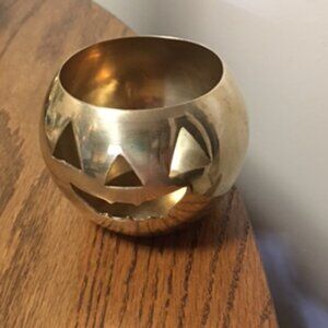 Small Brass Jack O Lantern  Vintage